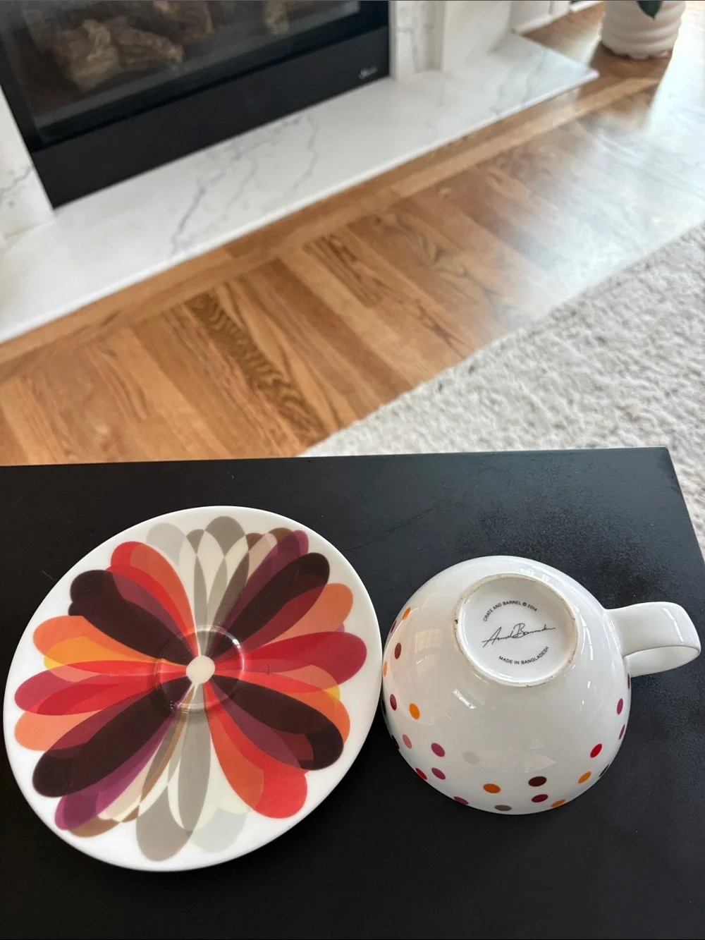 Crate & Barrel Cup & Saucer Set